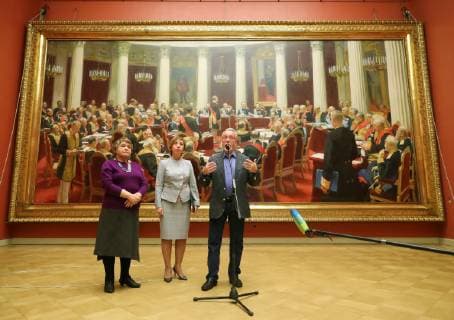 St. Petersburg, PK for the award of a painting by Ilya Repin to the Tretyakov Gallery