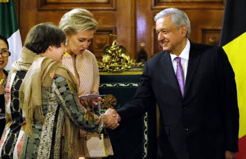 Princess Astrid of Belgium received in Mexico by President Obrador