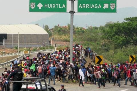 Mexico, migrants on their way to Huixtla