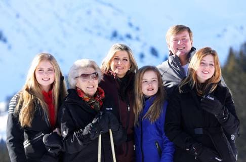 Dutch Royals on a skiing holiday in Lech am Arlberg