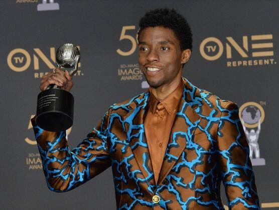Chadwick Boseman honored posthumously with film award, stock images