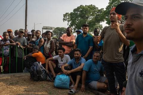 Mexico, migrants at the border