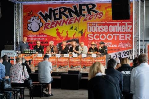 Hamburg, press conference for the music festival and motor sports festival Werner - Das Rennen 2019