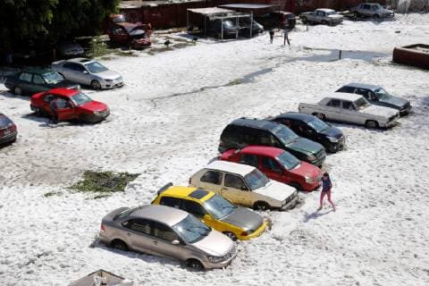 Mexico, damage caused by hail and storm in Guadalajara