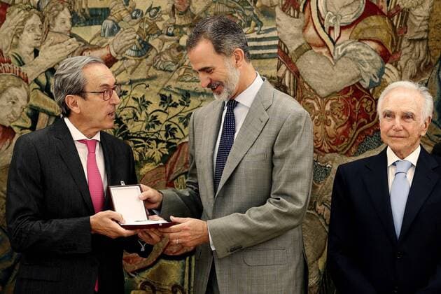King Felipe presents award to Dr. Manuel Anguita in Madrid