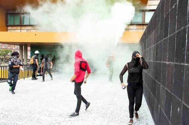 Mexico, riots at the University UNAM in Mexico City