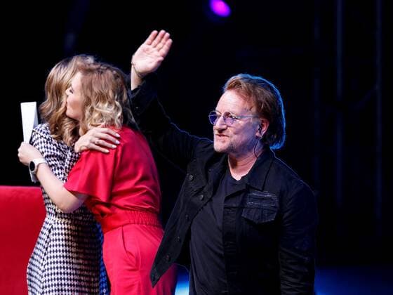 Mexico, U2 singer Bono visits Telmex Foundation Forum