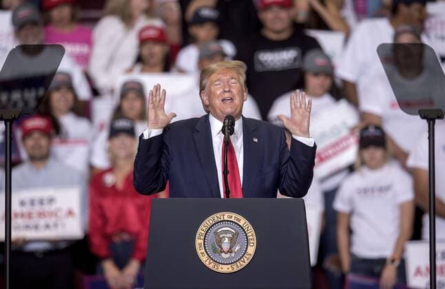 USA, Donald Trumps campaign appearance in New Mexico