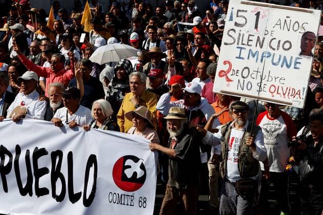 Mexico, demonstrators remember the massacre of Tlatelolco