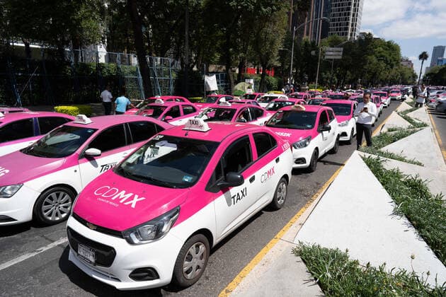 Mexico, taxi strike in Mexico City