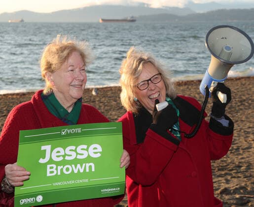 Canada, campaign event of the Green Party in Vancouver