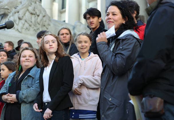 Canada, Greta Thunberg at climate protest in Vancouver