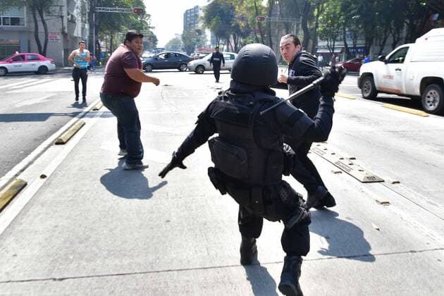Mexico, riots in the Colonia Doctores