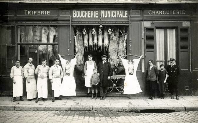 IMAGO Archive, France, Butchers shops 1880-1920