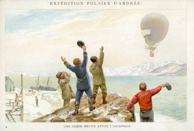 IMAGO International History, Arctic Expeditions, Solomon August Andree, polar expedition with gas balloon Ornen 1897