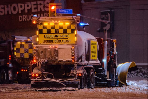 Canada, heavy snowfall in Toronto