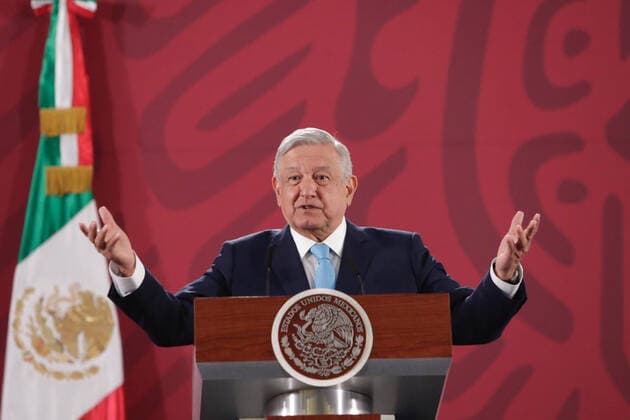 Mexico, Andres Manuel Lopez Obrador Press conference in Mexico City