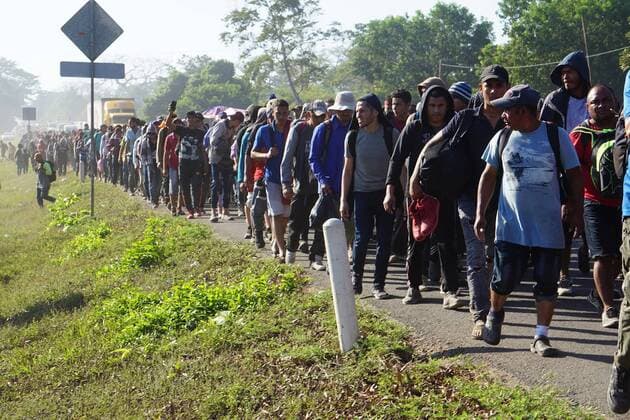 Mexico, migrants travel towards USA