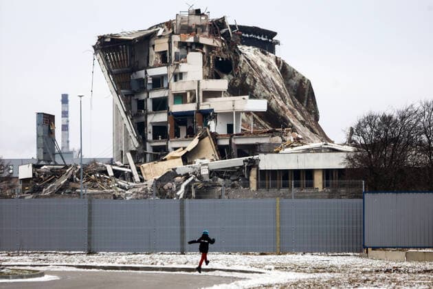 Russia, demolition of the Peterburgski sports and concert complex in St. Petersburg