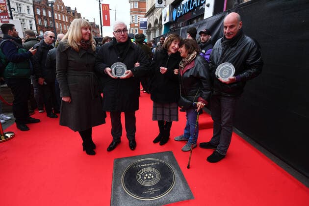 Mitch Winehouse accepts honours for Amy Winehouse at the Music Walk of Fame in London