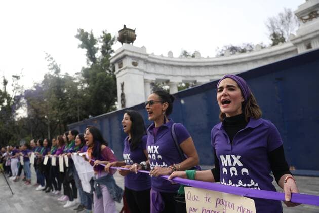 International Womens Day - Protest in Mexico City, Mexico