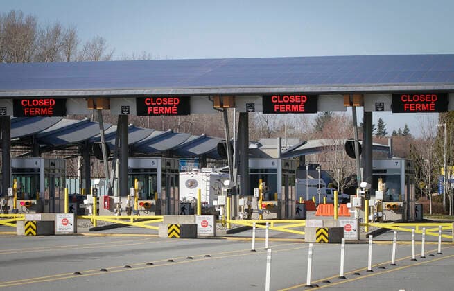 Coronavirus in Canada, border with the USA closed