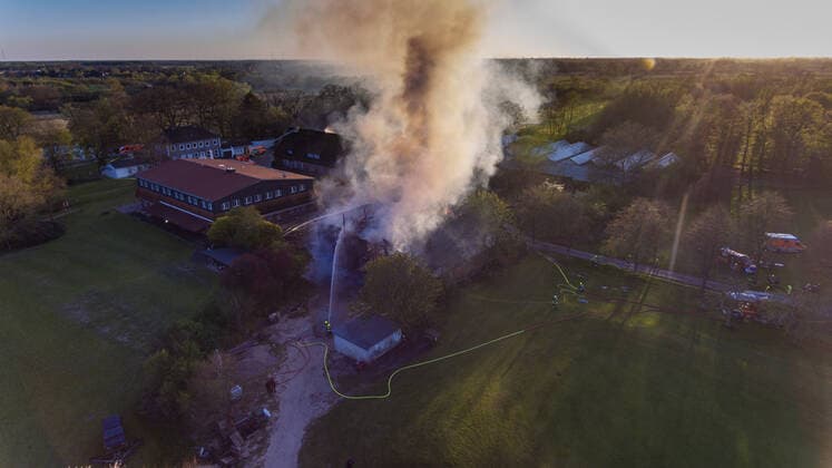 Schleswig-Holstein, fire on golf course in Prisdorf