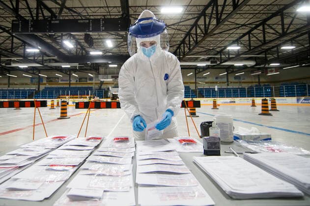 Coronavirus in Canada, testing facility in Hamilton