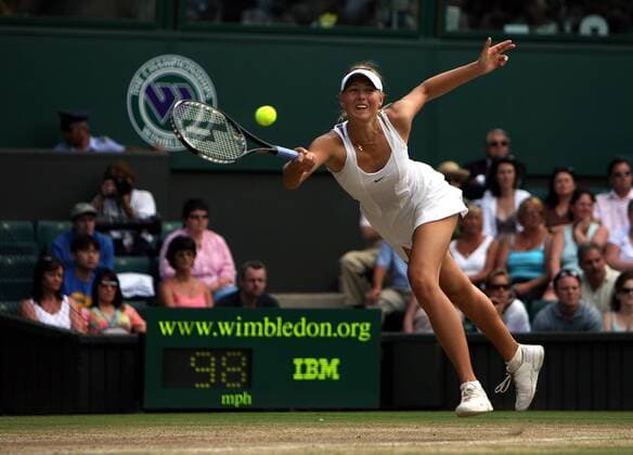 Maria Sharapova (Rußland) - Vorhand Tennis Damen All England Championships 2006, Grand Slam, WTA Tour, Rasen, Rasenplatz, Rasentennis, Rasenturnier Einzelbild Wimbledon Halbfinale London Dynamik, Tennis Damen All England Championships 2006, Grand Slam, WTA Tour, Rasen, Rasenplatz, Rasentennis, Rasenturnier Einzelbild Wimbledon Halbfinale London Dynamik,