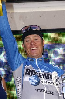 Tom Danielson (USA Discovery Channel) gewinnt die 17. Etappe der Vuelta a Espana 2006 von Adra nach Granada - Radsport Herren Vuelta a Espana 2006, Spanienrundfahrt, ProTour, Straßenradsport, Straße, Rad Einzelbild 17. Etappe: Adra - Granada Freude, Radsport Herren Vuelta a Espana 2006, Spanienrundfahrt, ProTour, Straßenradsport, Straße, Rad Einzelbild 17. Etappe: Adra - Granada Freude,