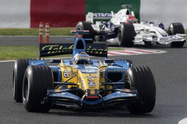 Fernando Alonso (Spanien Renault) in seinem Boliden Motorsport Grand Prix Herren Großer Preis von Japan 2006, Formel 1 Weltmeisterschaft, F1, F, GP, WM, Freies Training Einzelbild Suzuka Motorsport Grand Prix Herren Großer Preis von Japan 2006, Formel 1 Weltmeisterschaft, F1, F, GP, WM, Freies Training Einzelbild Suzuka