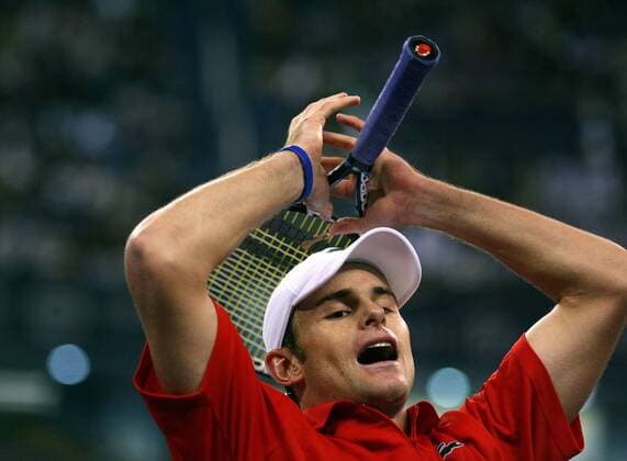 Andy Roddick (USA) enttäuscht Tennis WM Herren Masters Cup 2006, Masterscup, ATP WM, Tour, Series, Einzelbild Shanghai Enttäuschung, Verzweiflung, Tennis WM Herren Masters Cup 2006, Masterscup, ATP WM, Tour, Series, Einzelbild Shanghai Enttäuschung, Verzweiflung,