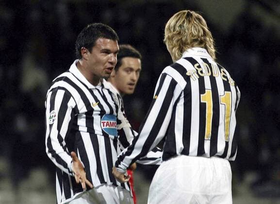 Valeri Bojinov (li.) und Pavel Nedved (beide Juventus Turin) - Torjubel - Fußball Herren Serie B 2006 2007, 2. Italienische Liga, Juventus Turin, Juve, Vdig Gruppe Turin Freude, Fußball Herren Serie B 2006 2007, 2. Italienische Liga, Juventus Turin, Juve, Vdig Gruppe Turin Freude,