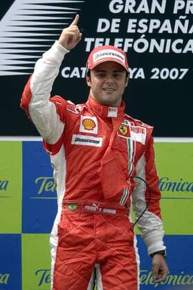 Sieger Felipe Massa (Brasilien Ferrari) - Siegerehrung GP von Spanien Motorsport Grand Prix Herren Großer Preis von Spanien 2007, Formel 1 Weltmeisterschaft, F1, F, GP, WM Einzelbild o0 Circuit de Catalunya Barcelona Freude, Motorsport Grand Prix Herren Großer Preis von Spanien 2007, Formel 1 Weltmeisterschaft, F1, F, GP, WM Einzelbild o0 Circuit de Catalunya Barcelona Freude,