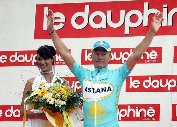 Alexandre Vinokourov (Kasachstan Astana) gewinnt die 7. Etappe des Dauphine Libere 2007 Radsport Herren Dauphine Libere 2007, ProTour, Straßenradsport, Straße, Rad Gruppe Annecy Freude, Radsport Herren Dauphine Libere 2007, ProTour, Straßenradsport, Straße, Rad Gruppe Annecy Freude,