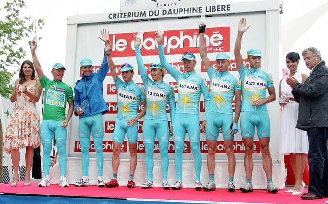 Team Astana gewinnt die Mannschaftswertung des Dauphine Libere 2007 Radsport Herren Dauphine Libere 2007, ProTour, Straßenradsport, Straße, Rad, Mannschaftswettbwerb, Teamwettbewerb Totale Annecy Freude, Radsport Herren Dauphine Libere 2007, ProTour, Straßenradsport, Straße, Rad, Mannschaftswettbwerb, Teamwettbewerb Totale Annecy Freude,
