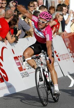Eric Baumann (Deutschland T Mobile) gewinnt die 3. Etappe der SachenTour 2007 Radsport Herren SachsenTour 2007, Sachsen Tour, Straßenradsport, Straße, Rad, Einzelbild 3. Etappe: Eibenstock - Meissen Freude, Begeisterung, Radsport Herren SachsenTour 2007, Sachsen Tour, Straßenradsport, Straße, Rad, Einzelbild 3. Etappe: Eibenstock - Meissen Freude, Begeisterung,