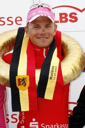 Eric Baumann (Deutschland T Mobile) gewinnt die 3. Etappe der SachsenTour 2007 Radsport Herren SachsenTour 2007, Sachsen Tour, Straßenradsport, Straße, Rad, Einzelbild 3. Etappe: Eibenstock - Meissen Freude, Radsport Herren SachsenTour 2007, Sachsen Tour, Straßenradsport, Straße, Rad, Einzelbild 3. Etappe: Eibenstock - Meissen Freude,