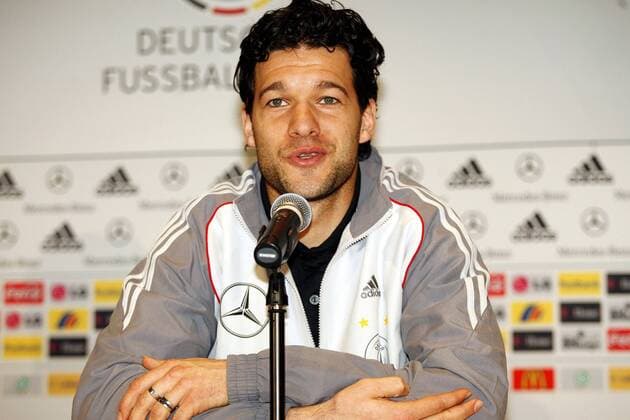 Michael Ballack (Deutschland) - Pressekonferenz Fußball Herren Freundschaftsspiel 2008, Test, Testspiel, Nationalteam, Pressetermin, Pressekonferenz Einzelbild Basel Fußball Herren Freundschaftsspiel 2008, Test, Testspiel, Nationalteam, Pressetermin, Pressekonferenz Einzelbild Basel