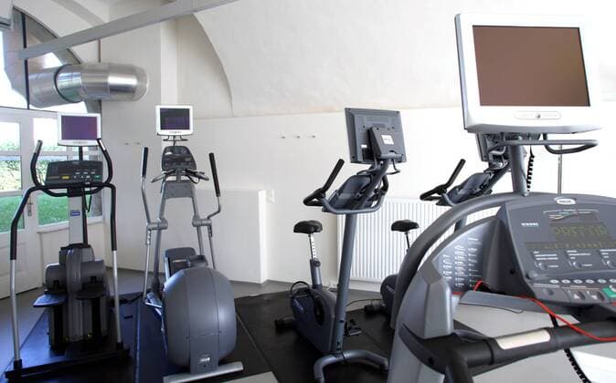Fitnessraum im Hotel Schloss Weikersdorf Residenz - Mannschaftshotel von Italien während der Euro 2008 - Fußball EM Herren Vorschau Euro 2008, Nationalmannschaft, Fotostory, Hotel, Unterkunft, Mannschaftshotel, Gruppe Baden Fußball EM Herren Vorschau Euro 2008, Nationalmannschaft, Fotostory, Hotel, Unterkunft, Mannschaftshotel, Gruppe Baden
