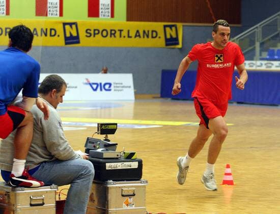 Andreas Dober (Österreich) - Leistungstest - Fußball EM Herren Vorschau Euro 2008, Nationalmannschaft, Sportmedizinischer Test, Sportmedizinische Tests, Gruppe Maria Enzersdorf, Südstadt Fußball EM Herren Vorschau Euro 2008, Nationalmannschaft, Sportmedizinischer Test, Sportmedizinische Tests, Gruppe Maria Enzersdorf, Südstadt