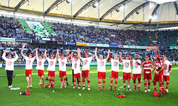 Fußball, FC Bayern München, Deutscher Meister 2008 Bayern München ist Deutscher Meister 2008 Fußball 1. BL Herren Saison 2007 2008, FC Bayern München, Deutsche Meisterschaft, Meisterfeier, Siegesfeier Totale Wolfsburg Freude, Fußball 1. BL Herren Saison 2007 2008, FC Bayern München, Deutsche Meisterschaft, Meisterfeier, Siegesfeier Totale Wolfsburg Freude,