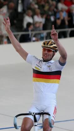 Jan Eric Schwarzer (Deutschland) - Sieger im Steherrennen Radsport Herren Thüringen Open 2008, Bahnradsport, Bahn, , Bahnrad, Rad Einzelbild Erfurt Freude, Radsport Herren Thüringen Open 2008, Bahnradsport, Bahn, , Bahnrad, Rad Einzelbild Erfurt Freude,