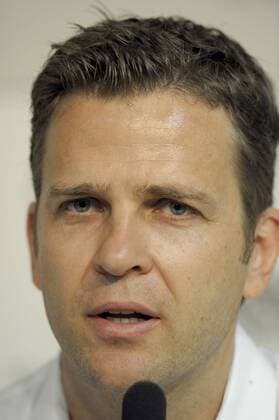 Teammanager Oliver Bierhoff (Deutschland) Fußball EM Herren Vorschau Euro 2008, Nationalteam, Trainingslager, Pressekonferenz, Pressetermin, Porträt Palma de Mallorca Fußball EM Herren Vorschau Euro 2008, Nationalteam, Trainingslager, Pressekonferenz, Pressetermin, Porträt Palma de Mallorca