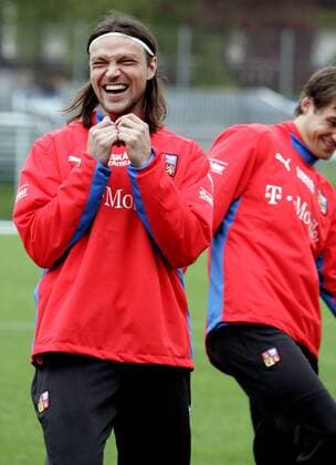 Tomas Ujfalusi (Tschechien) gut gelaunt - Fußball EM Herren Vorschau EURO 2008, Nationalteam, Trainingslager, Training Einzelbild Bad Kleinkirchheim Freude, Begeisterung, Fußball EM Herren Vorschau EURO 2008, Nationalteam, Trainingslager, Training Einzelbild Bad Kleinkirchheim Freude, Begeisterung,
