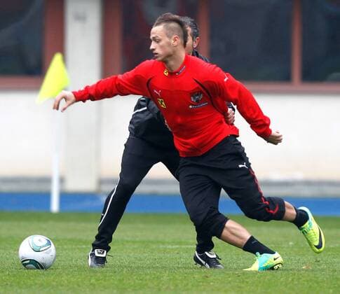 FUSSBALL - UKR vs AUT, Testspiel, Vorberichte, Training WIEN,AUSTRIA,09.NOV.11 - FUSSBALL - ÖFB, Länderspiel, Freundschaftsspiel, Ukraine vs Österreich, Vorberichte, Training Nationalteam AUT. Bild zeigt Teamchef Marcel Koller und Marko Arnautovic (AUT).