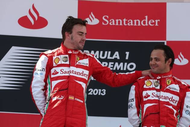 Fernando Alonso, Scuderia Ferrari, Sieger, Felipe Massa, Scuderia Ferrari, formula 1 GP, Spanien in Barcelona 12.05.2013 Photo:mspb Lukas Gorys Fernando Alonso, Felipe Massa, formula 1 GP, Spanien, RV RACING PRESS