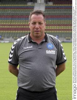 Fussball, Mannschaftsfoto, Portrait, 2. Bundesliga, Saison 2014 2015, KSC, Karsruher SC, Trainer Markus Kauczinski. Karlsruhe, GER, 04.07.2014 , Fussball 2. Bundesliga 2014 2015.