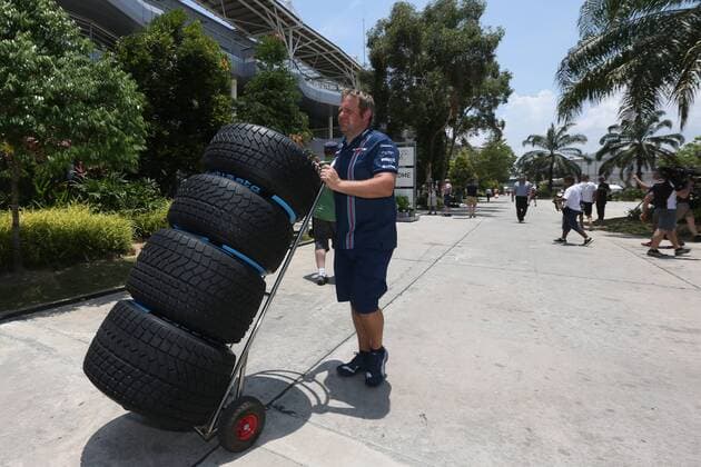 Motorsports: FIA Formula One World Championship WM Weltmeisterschaft 2015, Grand Prix of Malaysia, Pirelli, tire, tires, tyre, tyres, wheel, wheels, Reifen, Rad, feature xHOCHxZWEIx