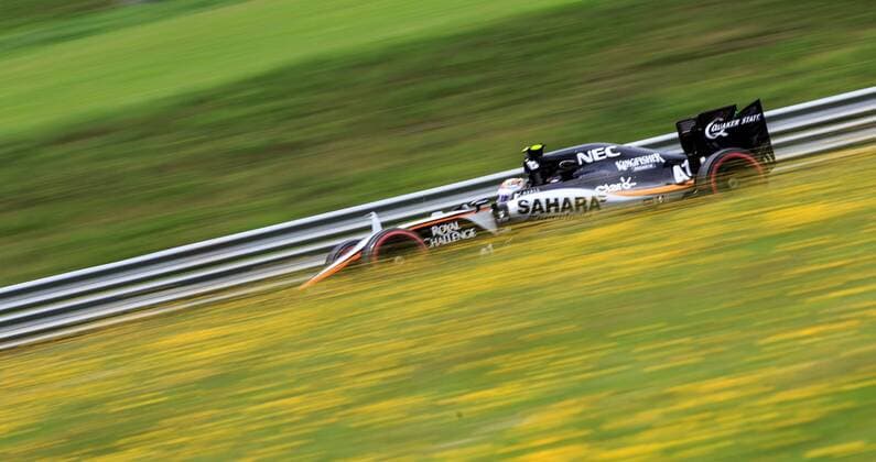Spielberg 19.06.2015, Red Bull Ring, Spielberg, AUT, FIA, Formel 1, Grosser Preis von Oesterreich, Training, im Bild Sergio Perez, (MEX, Sahara Force India F1 Team) during the Practice of the Austrian Formula One Grand Prix at the Red Bull Ring in Spielberg, Austria, 2015 06 19, EP_fei